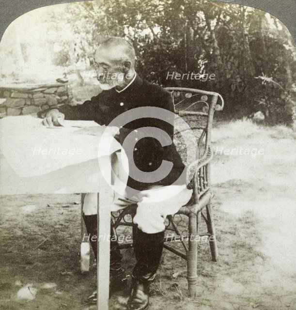 General Nogi at Japanese Headquarters, Port Arthur, Manchuria, c1904-1905.Artist: Underwood & Underwood