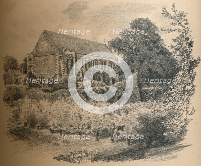 'The Hall, Eltham Palace', 1902. Artist: Thomas Robert Way.