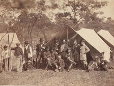 Group at Secret Service Department, Headquarters, Army of the Potomac, Antietam, October 1862, 1862. Creator: Alexander Gardner.