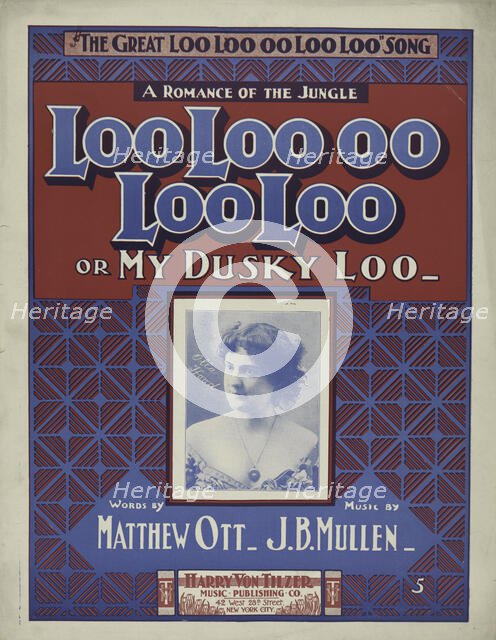 'Loo-loo-oo-loo loo or my dusky Loo', 1901. Creator: Unknown.
