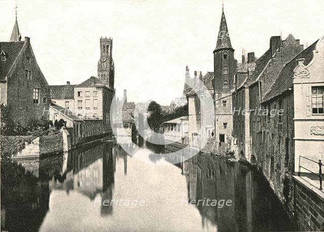 The Canal, Bruges, Belgium, 1895.  Creator: Unknown.