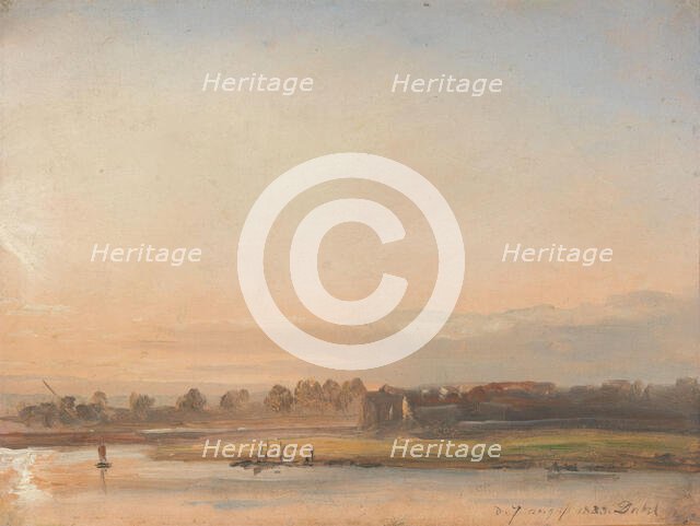 View of the Elbe, 1833. Creator: Johan Christian Dahl.