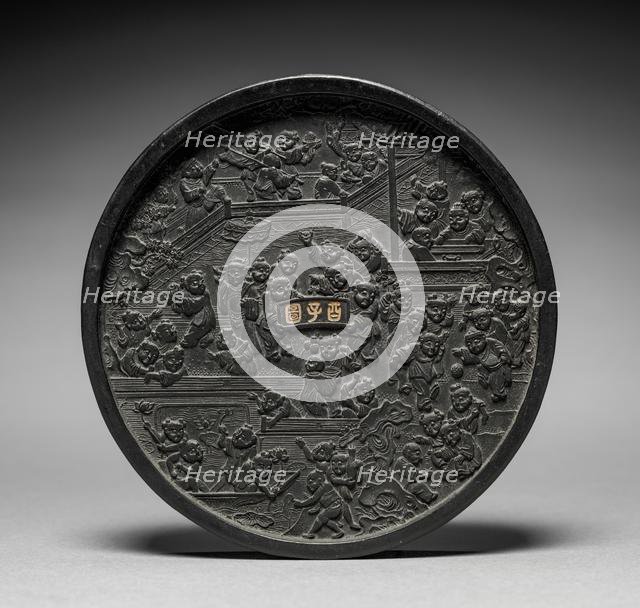 Ink Cake with One Hundred Children at Play, 1368-1644. Creator: Unknown.