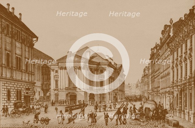 The Estates Theatre in Prague, Early 19th cen..