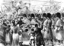 Departure of the Scots Guards from London for Ireland, 1881. Creator: Unknown.