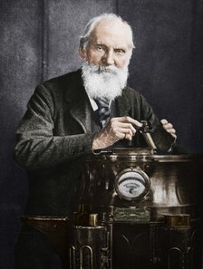 Lord Kelvin, Scottish mathematician and physicist, with his compass, 1902. Artist: James Craig Annan.