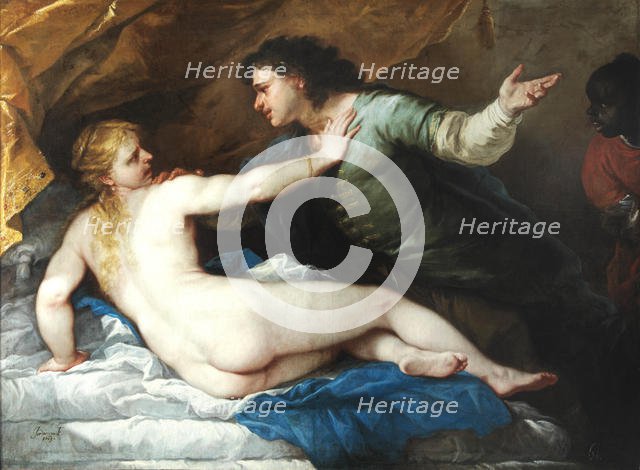 Tarquinius and Lucretia, 1663. Creator: Giordano, Luca (1632-1705).
