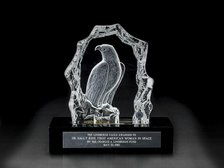 Lindbergh Eagle Award presented to Sally Ride, 1985. Creator: Malcolm & Hayes.