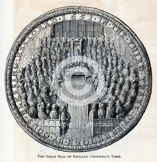 The Great Seal of England (Cromwell's Time), 1882. Artist: Anonymous  