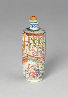 Snuff Bottle with a Scene from the Dream of the Red..., Qing dynasty, Jiaqing reign (1796-1820). Creator: Unknown.