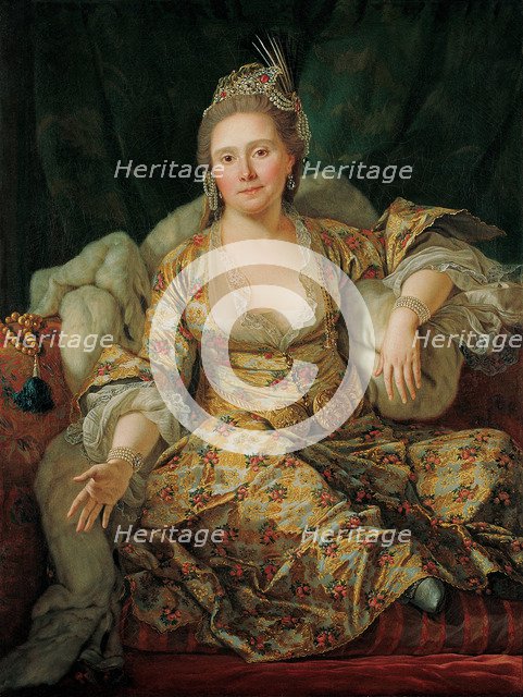 Portrait of Annette Duvivier, Comtesse de Vergennes, in Oriental Costume, Second Half of the 18th cen.. Artist: Favray, Antoine de (1706-1791)