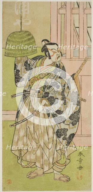 The Actor Ichimura Uzaemon IX as Fuwa Banzaemon in the Play Keisei Nagoya Obi...,c. 1771. Creator: Shunsho.