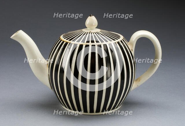 Teapot, Leeds, c. 1780. Creator: Unknown.