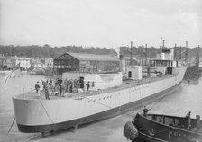 Ship launched at Samuel J. White, Cowes. Creator: Kirk & Sons of Cowes.