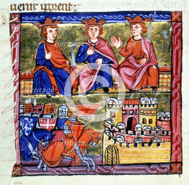 Council of Acre and the Siege of Damascus, 1147-1148 (late 12th century) Artist: Unknown