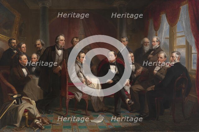 Washington Irving and his Literary Friends at Sunnyside, 1864. Creator: Christian Schussele.