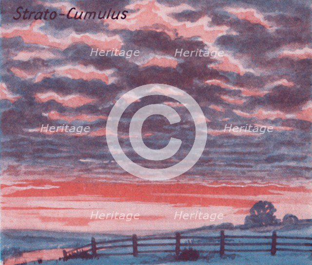 'Strato-Cumulus - A Dozen of the Principal Cloud Forms In The Sky', 1935. Artist: Unknown.