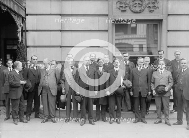 Democratic State Chairman Outside Willard Hotel, with Some of Democratic National Committee..., 1916 Creator: Harris & Ewing.