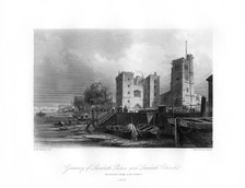 Lambeth Palace and Church, Lambeth, 1850. Artist: Shury & Son