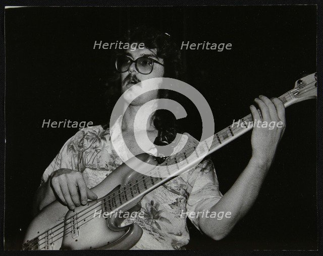 Dave Carpenter, bass guitarist with Buddy Rich's band, at the Royal Festival Hall, London, 1985. Artist: Denis Williams
