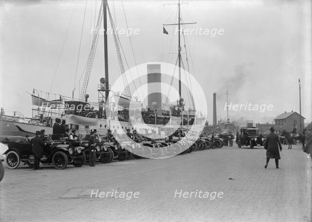 French Commission To U.S. Arriving at Navy Yard On 'Mayflower', 1917. Creator: Harris & Ewing.