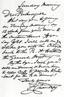 A letter from Francis Leggatt Chantrey, 1839 (1904). Artist: Francis Legatt Chantrey.