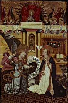  'The Annunciation', table of the Verdu altarpiece, tempera on wood made around 1434, from the pa…