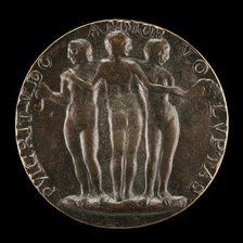 The Three Graces [reverse], c. 1484/1485. Creator: Unknown.