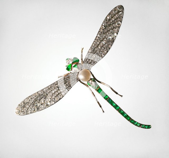 Brooch in the Form of a Dragonfly, End of 19th cen. Artist: Russian master  