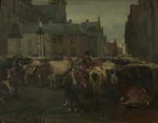 The Cattle Market in Antwerp, 1861. Creator: Jan Stobbaerts.