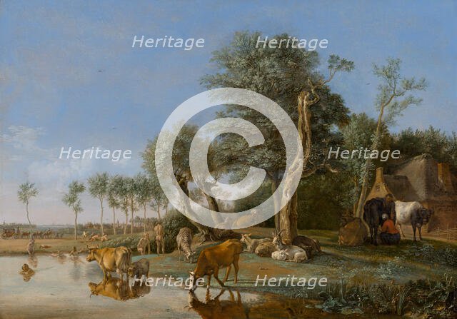 Cows Reflected in the Water, 1648. Creator: Paulus Potter.