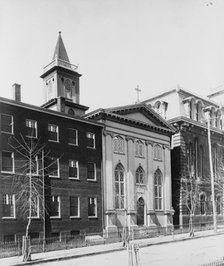 Part of exterior view of Georgetown Visitation Preparatory School, Washington, D.C., c1890 - 1910. Creator: Frances Benjamin Johnston.