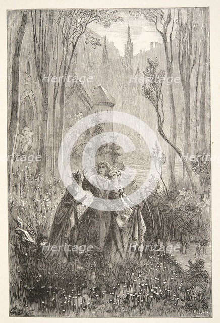 The Countess of the Fountain and her Damsels, from Stories of the Days of King Arthur by Charles Hen