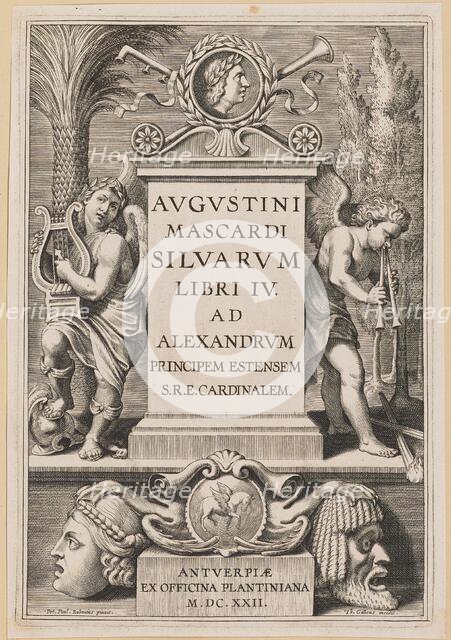 Title Page for Agostino Mascardi, Silvarium Libri IV, 1622. Creator: Theodoor Galle.