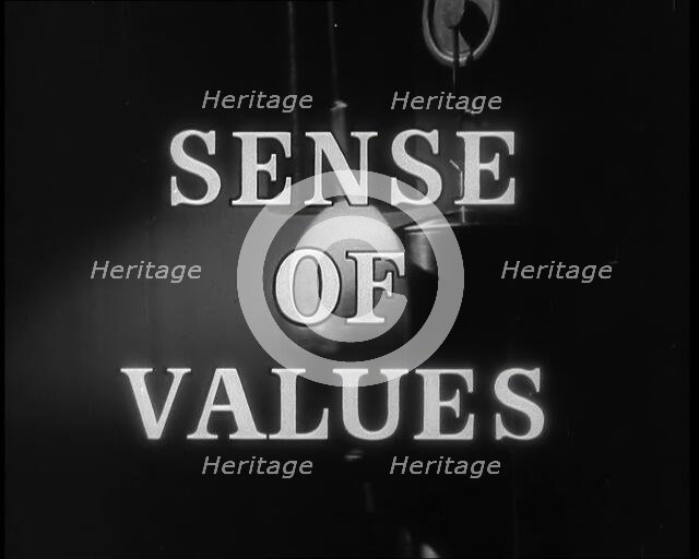 'Sense of Values' - title card, 1937.  Creator: British Pathe Ltd.