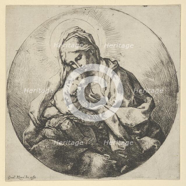 The Virgin holding the infant Christ with the fingers of her right hand hidden, a ..., ca 1600-1640. Creator: Guido Reni.