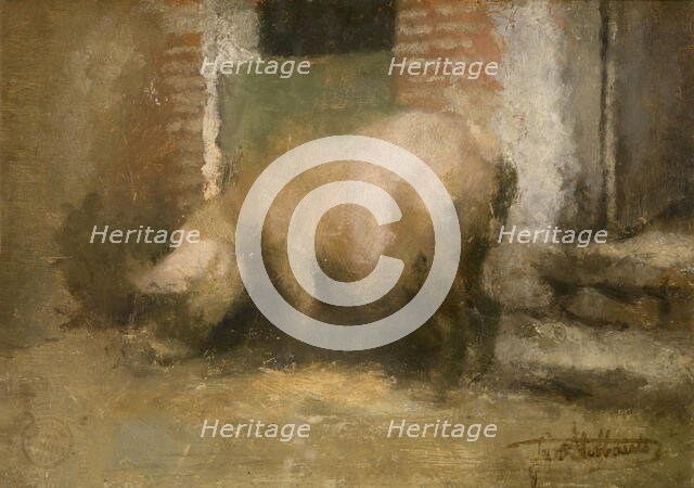 The Sow, c1860-1900. Creator: Jan Stobbaerts.