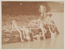 Study for "Swimming", 1883. Creator: Thomas Eakins.