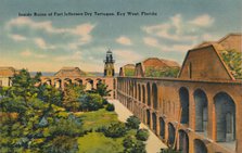 'Inside Ruins of Fort Jefferson Dry Tortugas, Key West, Florida', c1940s. Artist: Unknown.