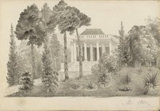 Country house with landing and garden, presumably in the Dutch East Indies, 1841. Creator: Anon.
