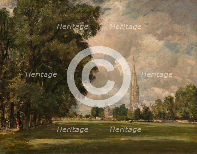 Salisbury Cathedral from Lower Marsh Close, 1820. Creator: John Constable.