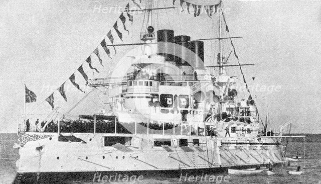 Russian battleship 'Retvisan', Russo-Japanese War, 1904-5. Artist: Unknown