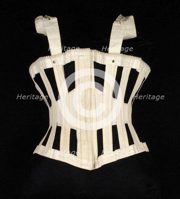 Corset, American, ca. 1869. Creator: Worcester Skirt Company.