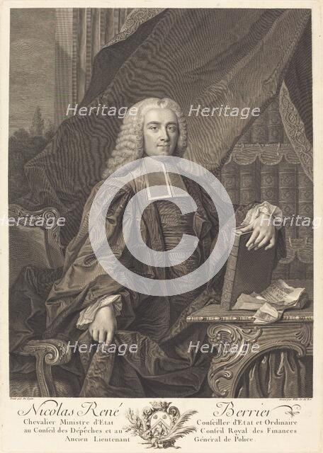 Nicolas Rene Berryer. Creator: Johann Georg Wille.
