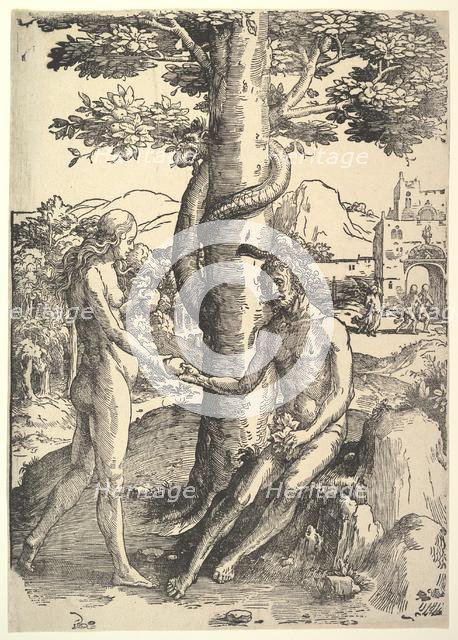 Fall of Man, (Adam and Eve), ca. 1514. Creator: Lucas van Leyden.