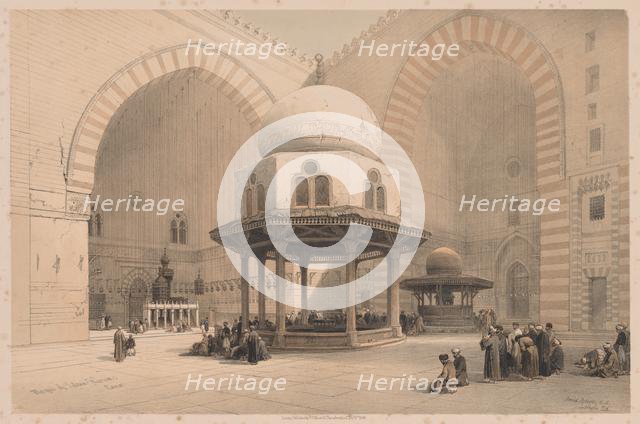 Egypt and Nubia: Volume III - No. 8, Mosque of Sultan Hassan, Cairo, 1838. Creator: Louis Haghe (British, 1806-1885).