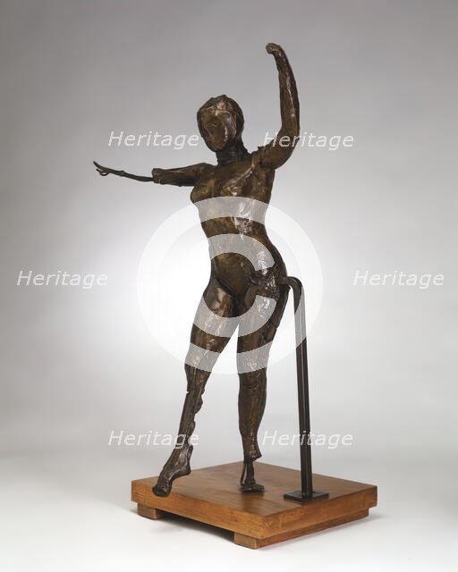 Dancer Moving Forward, Arms Raised, Right Leg Forward, c. 1882-1895/cast 1919-1932. Creator: Edgar Degas.