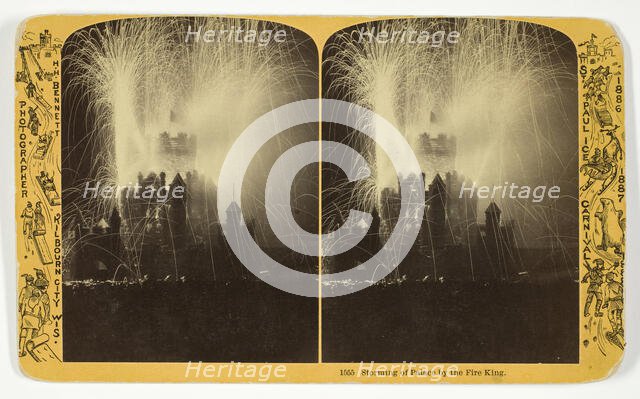 Storming of Palace by the Fire King, 1886/88. Creator: Henry Hamilton Bennett.