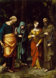 Saints Peter, Martha, Mary Magdalen, and Leonard, ca. 1515. Creator: Correggio.
