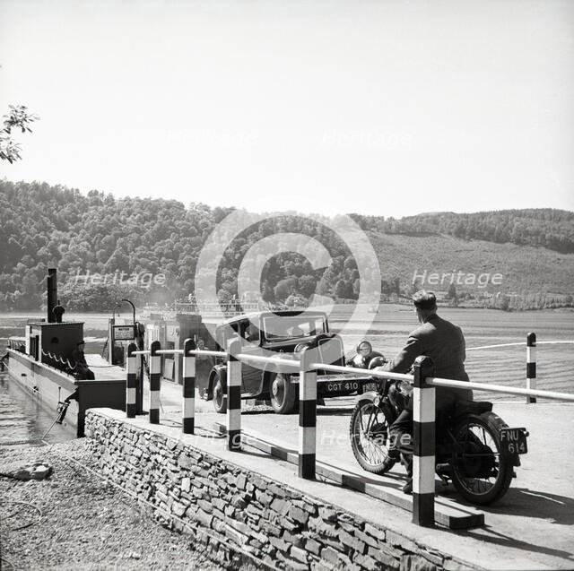 Car ferry, Lake Windermere, Lake District, c1955.  Creator: Arthur Charles Kirby Ware.